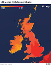 uk weather the uks record breaking heat in maps and charts