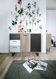 Newroom Sideboard Sideboard Eiche Grau Weiss Optik Modern Skandinavisch Highboard Anrichte Wohnzimmer Online Kaufen Otto
