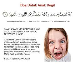 Doa For An Obstinate Child