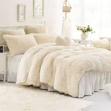 Essentials that'll bring you comfort everyday. Vivilinen Solid Creamy White Super Soft 4 Piece Fluffy Bedding Sets Duvet Cover Fluffy Bedding Bedding Sets Luxury Bedding