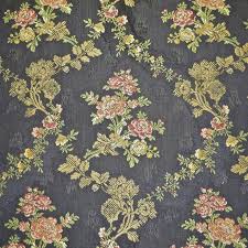 Black And Gold Fabric Upholstery Victorian Floral Black Multi Lampas Style Upholstery Fabric Made In Italy From Restoration Fabrics Victorian Fabric Victorian Upholstery Fabric Fabric Decor