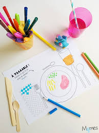 set de table a colorier set de table jeux a imprimer set de table pour enfant