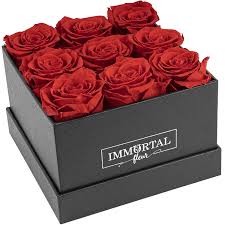 Flowers in a box that last a year. Buy Immortal Fleur Preserved Roses Fresh Real Flowers Arranged In Elegant Square Box Last Over A Year Handmade Gifts For Her Valentine S Day Mother S Day Anniversary Birthday