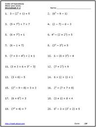 Practice The Order Of Operations With These Free Math Worksheets Free Math Worksheets Algebra Worksheets Pemdas Worksheets