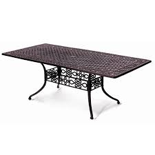 Meadow Decor Kingston 42 X 84 Cast Aluminum Rectangle Dining Table