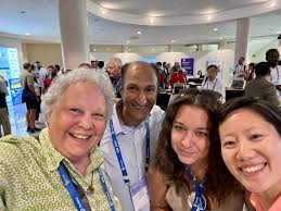 Good times at #MIE2024, Pictured:, Arletty Pinel, Vije Rajput , Peter  Elkin, Xinxin Katie Zhu, Frédéric Ehrler, Caroline Perrin Franck, Tiffany  Leung, Amy Mavragani, #jmirpub25 #MIE2024 #EFMI ...
