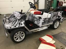 As long as you're on private property it doesn't matter what your age is. Golf Carts Custom Graphics Classic Auto Graphics Airdrie Alberta