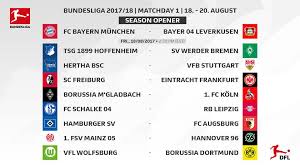 Jadwal pertandingan diumumkan pada 29 juni 2017. Bundesliga Feels A Bit Like Christmas Morning 2017 18 Season Just Around The Corner Download The Full Schedule Bndsl Ga Schedule Facebook