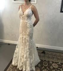 Moonlight modesty m5022 crepe long sleeve modest mermaid dress. Martina Liana 1033 Wedding Dress Mermaid Lace Flare 12 Pronovias Haley Paige Ebay