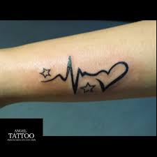 Small Tattoo For Girls Star Tattoo Heart Tattoo Heart Beat Tattoo Small Heart Tattoos Small Tattoo Designs Tattoo Designs