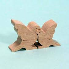 Set Agaclar Oyuncak Yu Plani Kw203 Nuh Cift Guvercin S Wooden Art Wood Ornaments Wood Block Crafts