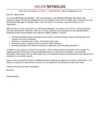 Comprehensive induction and commitment to ongoing training. Best Restaurant Manager Cover Letter Examples Livecareer