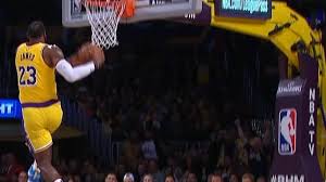 Lebron james rolls back the years with stunning reverse dunk during rockets vs lakers lebron james scored slammed two dunks home at the staples center when lakers hosted rockets. Lebron James Adds To Epic Collection Of Iconic Images With Must See Dunk Photo Abc7 Los Angeles