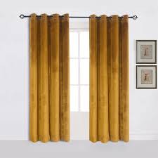 4.7 out of 5 stars. Amazon Com Cherry Home Super Soft Luxury Velvet Set Of 2 Warm Yellow Blackout Velvet Energy Efficient Grommet Curtain Panel Drapes Ginger Mustard Curtain Panels 52wx96l For Living Room Kitchen Dining