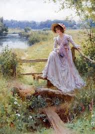 William Affleck 1869 1943 Where Woodbines Hang Their Dewy Heads 820x1148 Hudozhniki Kraska Viktorianskoe Iskusstvo