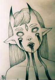 Demon Girl 2 0 Anime Eye Drawing Drawings Demon Girl