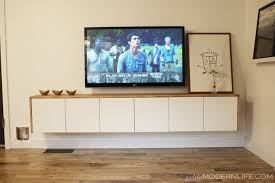 Diy Floating Sideboard By Petite Modern Life And Ikea Hack Wohnen Hangende Schranke Familienzimmer