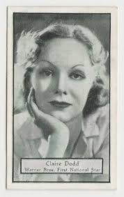 Claire Dodd 1933 Turf Personality Series Film Stars Tobacco Card #63