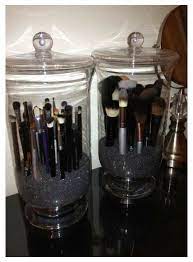 Cute Glass Makeup Brush Holder Diy Makeup Brush Holder Diy Dollar Tree Makeupb In 2021 Diy Makeup Brush Makeup Brush Organization Diy Diy Makeup Brush Holder