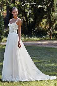 Style 44147 Beaded Illusion Bodice With Full Tulle A Line Skirt Sincerity Bridal Wedding Dress Trends Sincerity Wedding Dress Sincerity Bridal Wedding Dresses