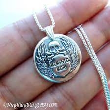 Memento Mori Sterling Silver Medallion Pendant By Ringringring Sterling Silver Cross Necklace Sterling Silver Pendants Wax Seal Necklace