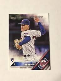 In 2021, he has relied primarily on his curve (84mph), fourseam fastball (94mph) and sinker (94mph), also mixing in a change (86mph). Jose Berrios Rookie Topps Update Debut Minnesota Twins Rc 2016 Baseball Card Ebay