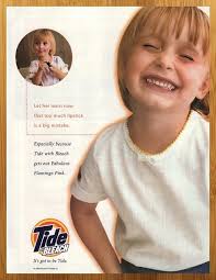 PRINT AD TIDE Detergent Grass is Greener Vintage 1986 2-Page Advertisement  $9.84