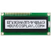 16x2 Russian/Cyrillic Character LCD Display,Black on White,3.3V/5V