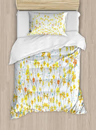 Choose jacobean florals, or allow watercolor blossoms to add appeal. Touch Of Yellow Floral Bedding Sets Comforter Set Duvet Quilt Sets