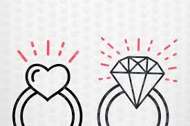 Free Svg Diamond Heart Engagement Rings Svg File Free Svg Files Independence Day