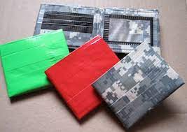 Repeat with the other two pieces. Duct Tape Wallet