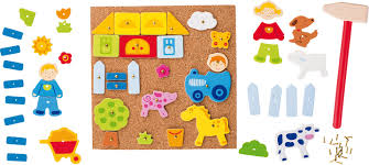 Egmont toys würfelpuzzle märchen schneewittchen. Hammerspiel Farm Korkplatte Hammer Und Nagel 52tlg Lowenherz Shop