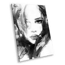 No comments on canvas painting black,black white size extra large tuce. Black White Woman Face Cool Portrait Canvas Wall Art Large Picture Prints Ebay