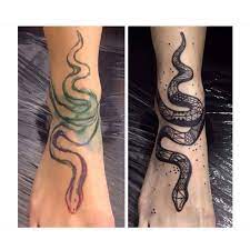 Snake Ankle Tattoo By Orsi Wonderland Tattoo Tattoos Snake Ankle Tattoo Greek Tattoos