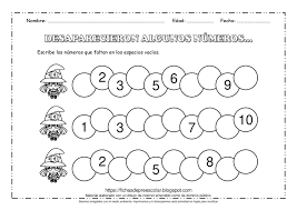 Resultado de imagen para fichas secuencia de numeros del 0 al 9