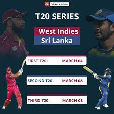 The 1st t20 match between west indies vs sri lanka will be played at coolidge cricket ground, osbourn on mar 3, 2021 at 00:00 local time onwards. West Indies Vs Sri Lanka 2021 Complete Schedule Venues Complete Squads Distribution Of Points Live Streaming Details And Everything You Need To Know