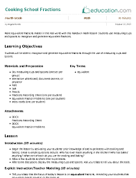 Evaluating Equivalent Fractions Lesson Plan Education Com Fraction Lesson Plans Fraction Lessons Equivalent Fractions