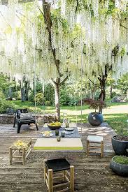 Bricoler Une Table A Suspendre Sous Un Arbre Amenagement Jardin Decoration Exterieur Jardin Suspendu