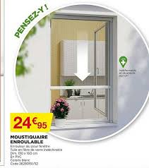 Moustiquaire alu enroulable leroy merlin. Offre Moustiquaire Enroulable 125 X 160 Cm Chez Bricomarche