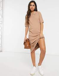 Full star full star full star full star half star. Y A S Knitted Midi Dress With Collar In Tan Asos