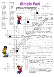 They feature fun puzzles of all types that'll keep you entertained. Simple Past Crossword Puzzle Esl Worksheet By Luoliveira