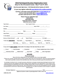 It's a quick and simple process and a necessary step in being. Relay For Life West Brunswick High School Participation Forms Fill Online Printable Fillable Blank Pdffiller