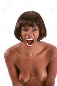 Screaming Nude Topless Black Ethnic African-American Woman Stock Photo,  Picture and Royalty Free Image. Image 22128664.