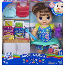 Poupee Bebe Adore Manger Cheveux Bruns Baby Alive En 2020 Baby Alive Maison De Poupee American Girl Poupee