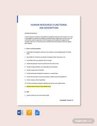 Select either basic resume or bold resume from the template menu. Free 14 Sample Human Resource Job Descriptions In Ms Word Pdf