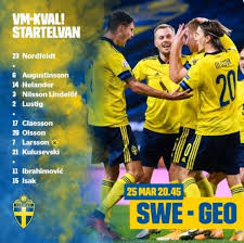 » suecia vs eslovaquia en vivo. Con Asistencia De Zlatan Suecia Gano 1 0 A Georgia En Inicio De Eliminatorias Qatar 2022