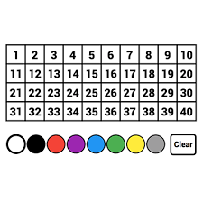 Interactive Number Chart 1 To 40 Class Playground