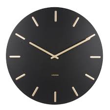 Black And Gold Wall Clock Uk Wall Clock Karlsson Charm Black 45cm Gold Wall Clock Wall Clock Metal Wall Clock