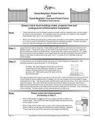 Check spelling or type a new query. Good Neighbor Picket Fence Instructions Digger Specialties Inc