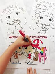 Mary poppins coloring pages 4. Three Free Mary Poppins Coloring Pages Just A Little Creativity